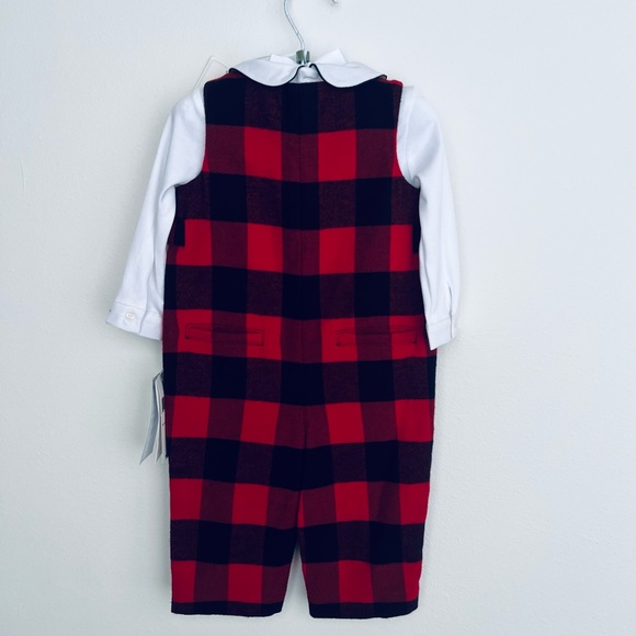 Ralph Lauren Baby Boys Buffalo Check Overall & Bodysuit Set Size 6 Months NWT - Picture 15 of 15